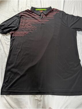 Men's Foundry Black Polo Shirt with Red Accent 3XLT